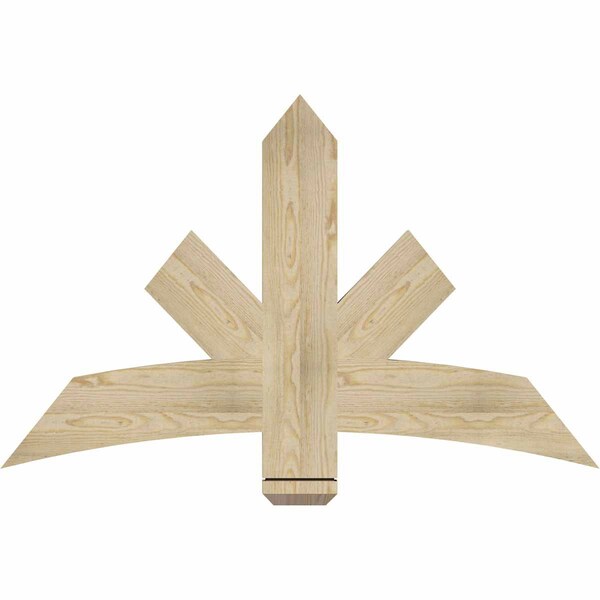 Ekena Millwork Alberta Rough Sawn Timber Gable Bracket, Douglas Fir, 48"W x 30"H x 2"D x 6"F, 15/12 Pitch GBW048X30X0206ALB00RDF - main